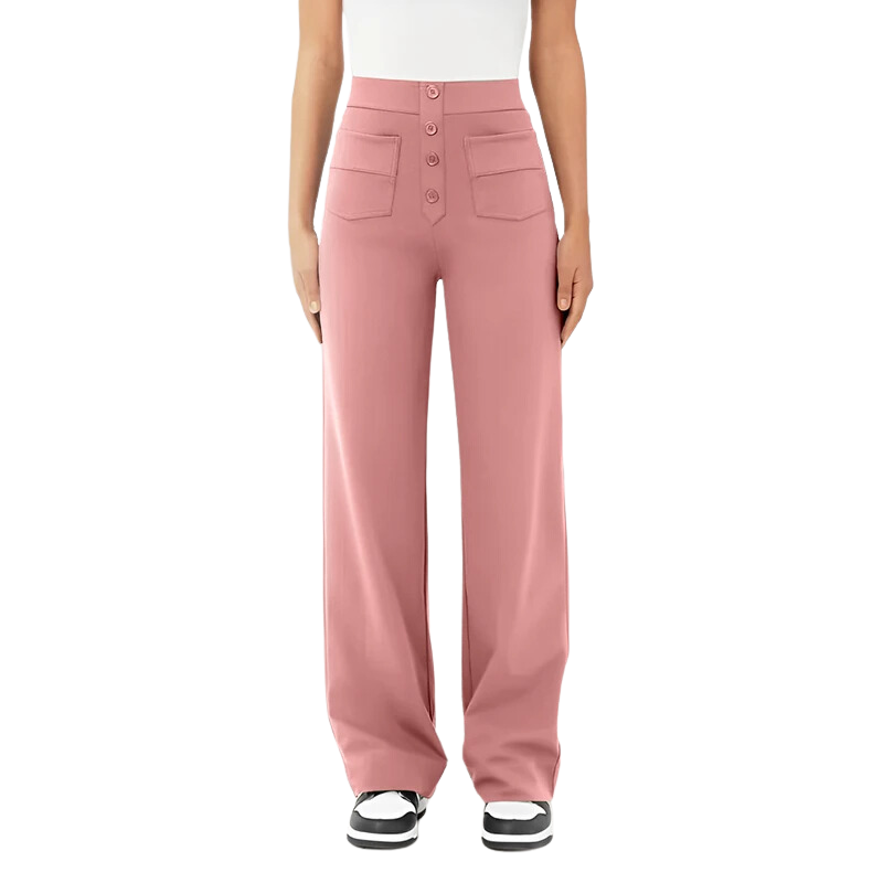 AMMEL™ | Pantalon casual taille haute stretch