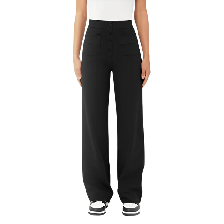 AMMEL™ | Pantalon casual taille haute stretch